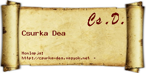 Csurka Dea névjegykártya